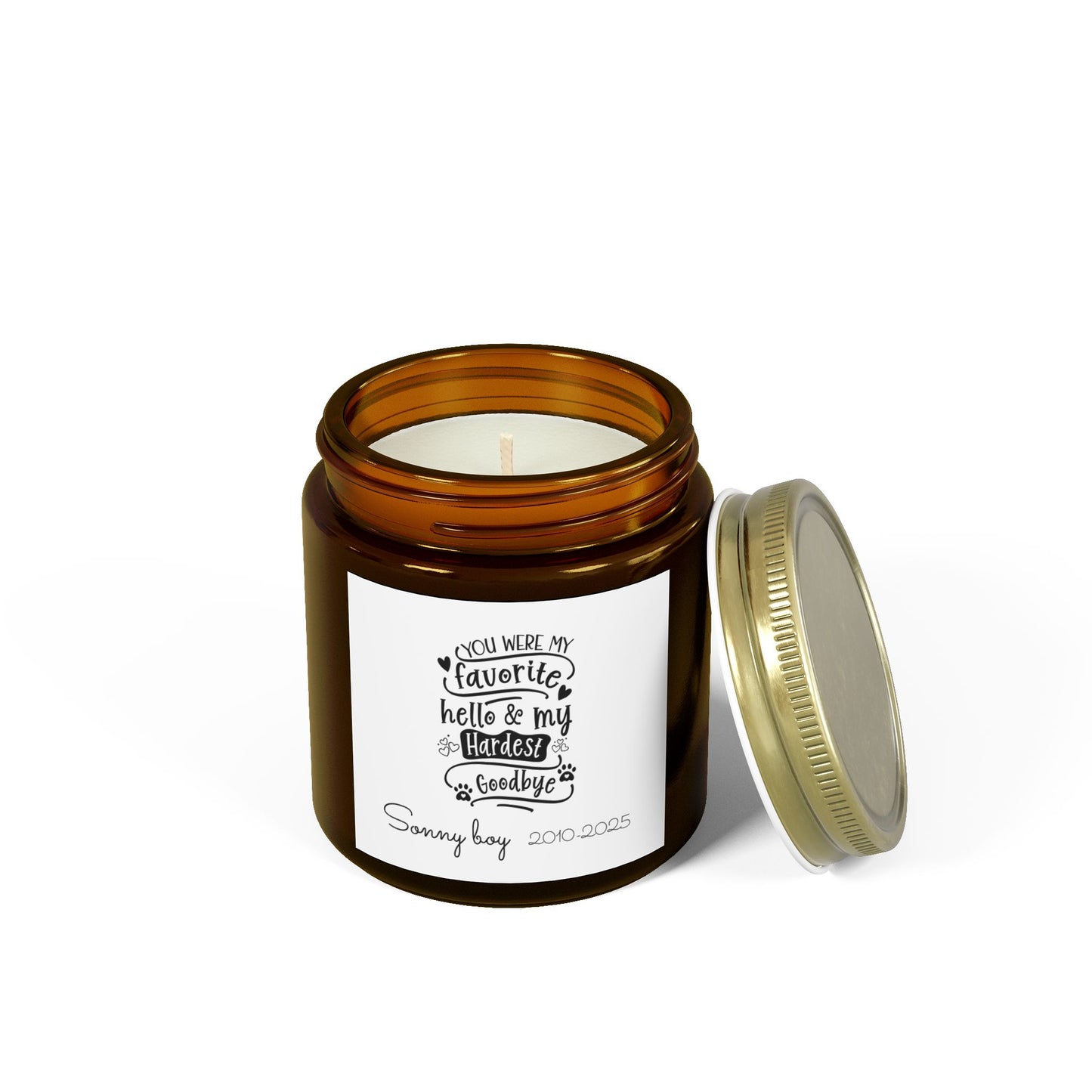 Personalized dog memorial Scented Candles (4oz, 9oz)