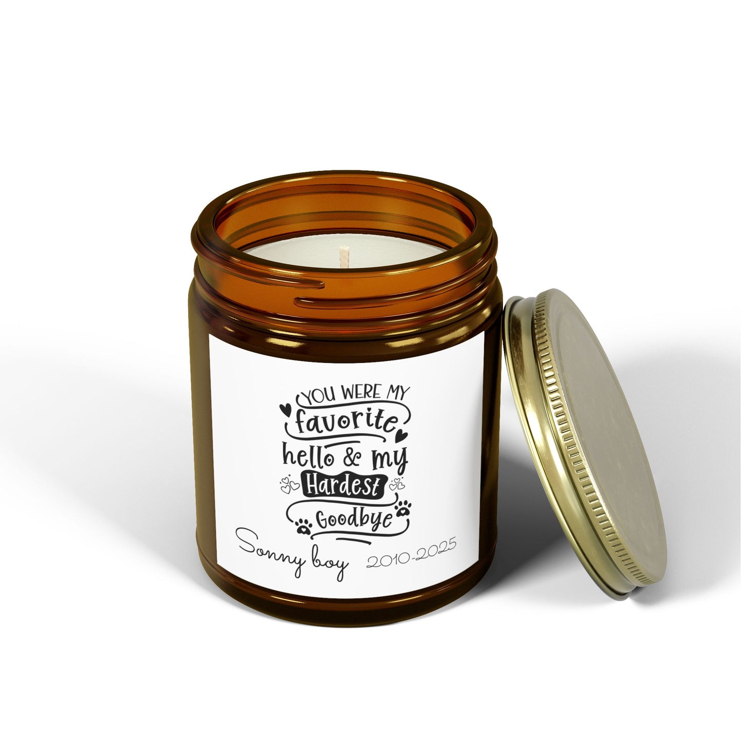 Personalized dog memorial Scented Candles (4oz, 9oz)