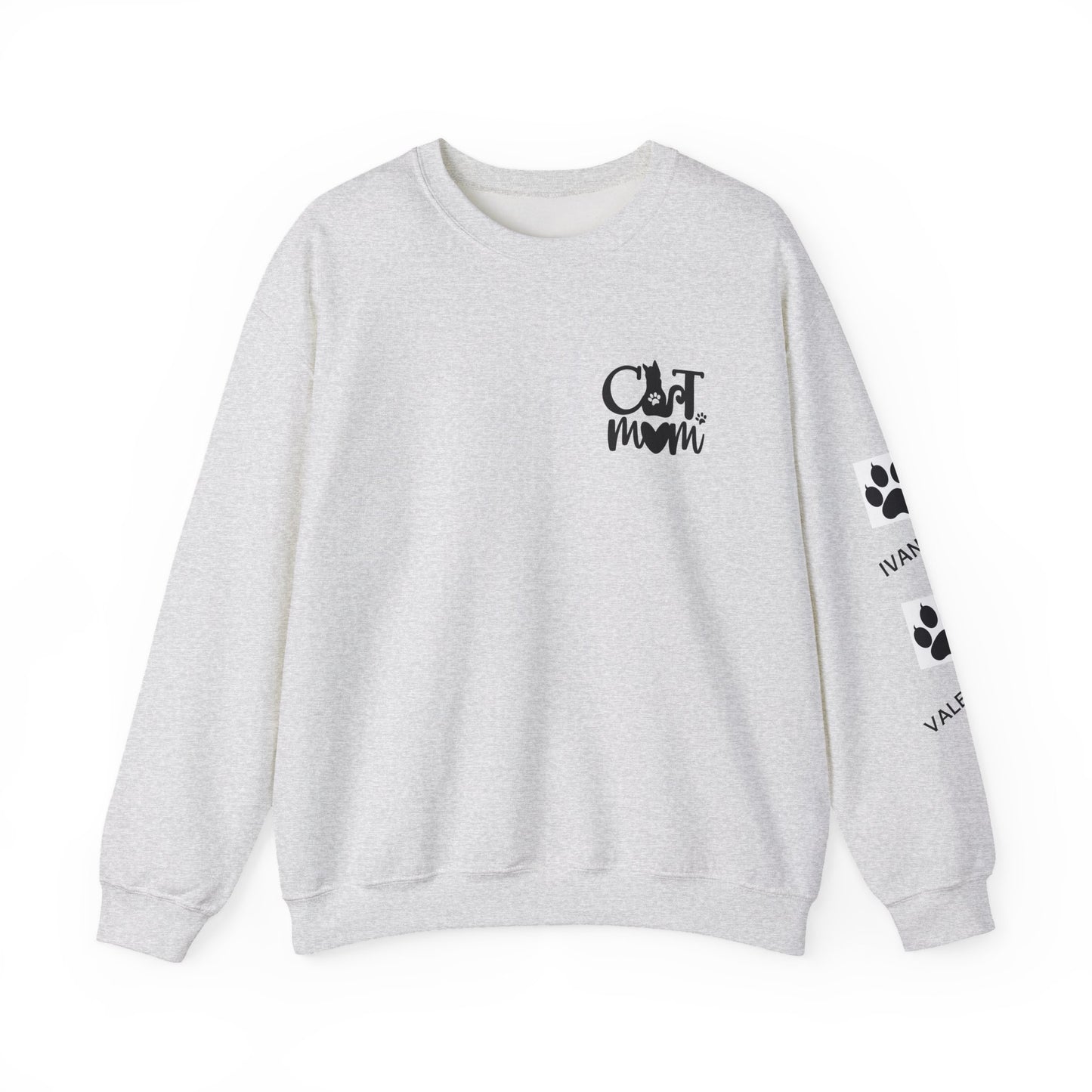 Custom Cat Mom Crewneck Sweatshirt