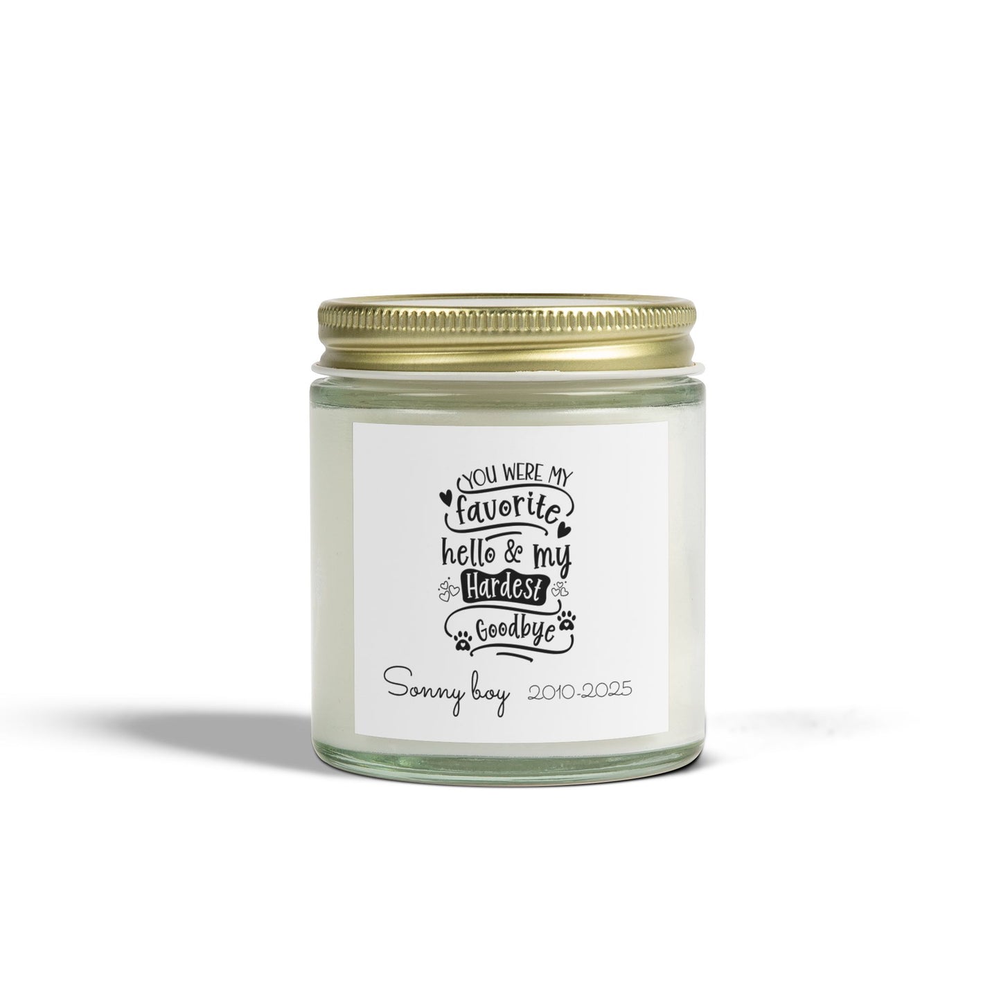 Personalized dog memorial Scented Candles (4oz, 9oz)