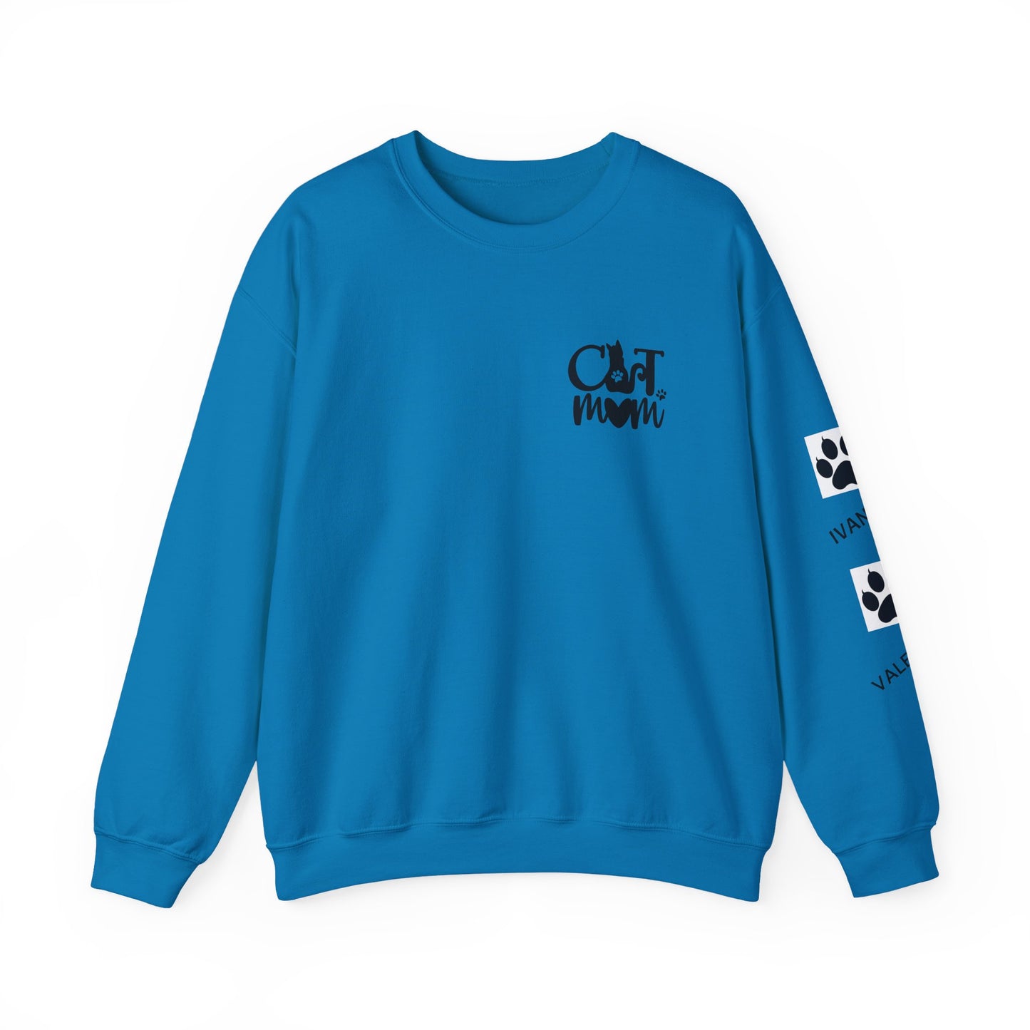 Custom Cat Mom Crewneck Sweatshirt