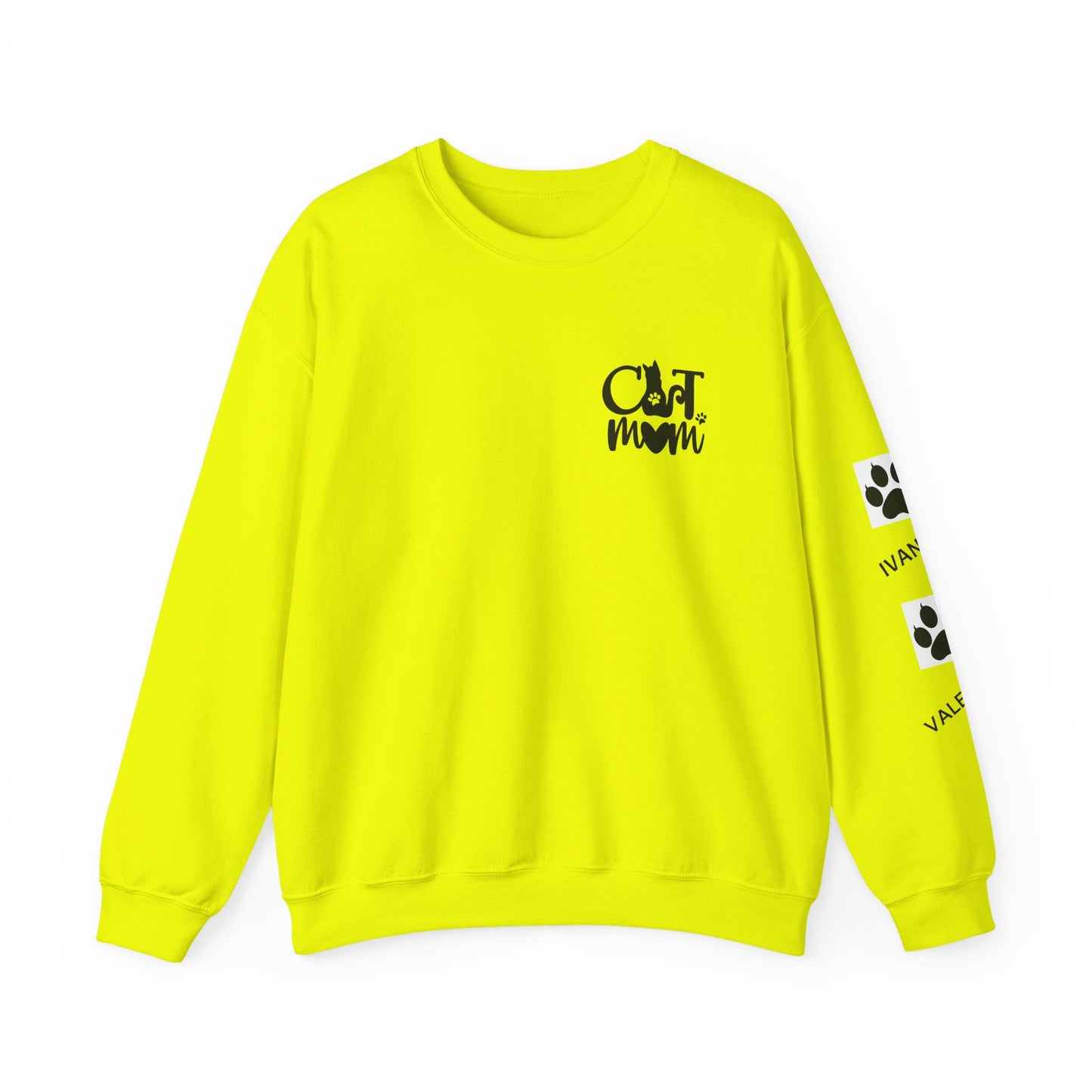 Custom Cat Mom Crewneck Sweatshirt