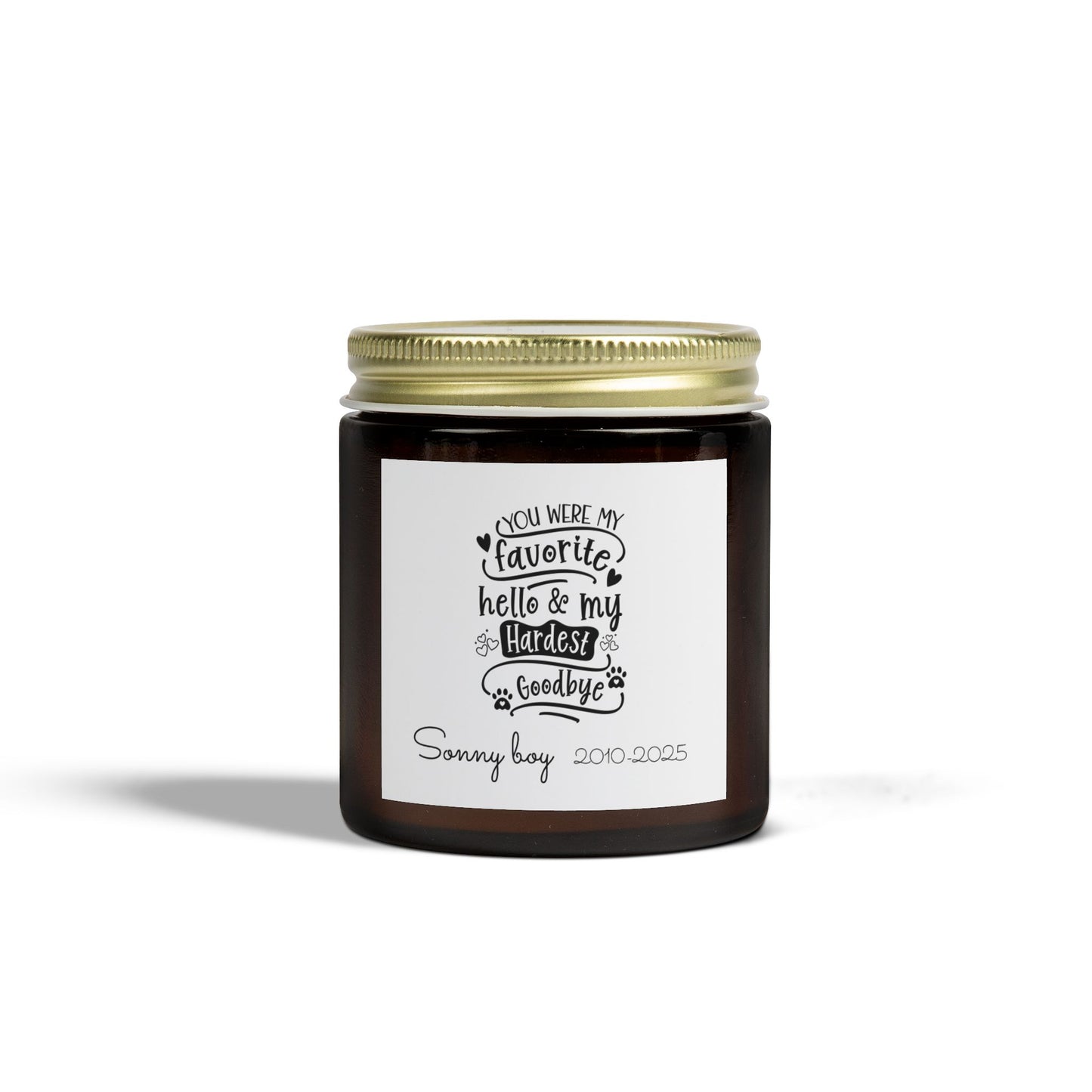 Personalized dog memorial Scented Candles (4oz, 9oz)