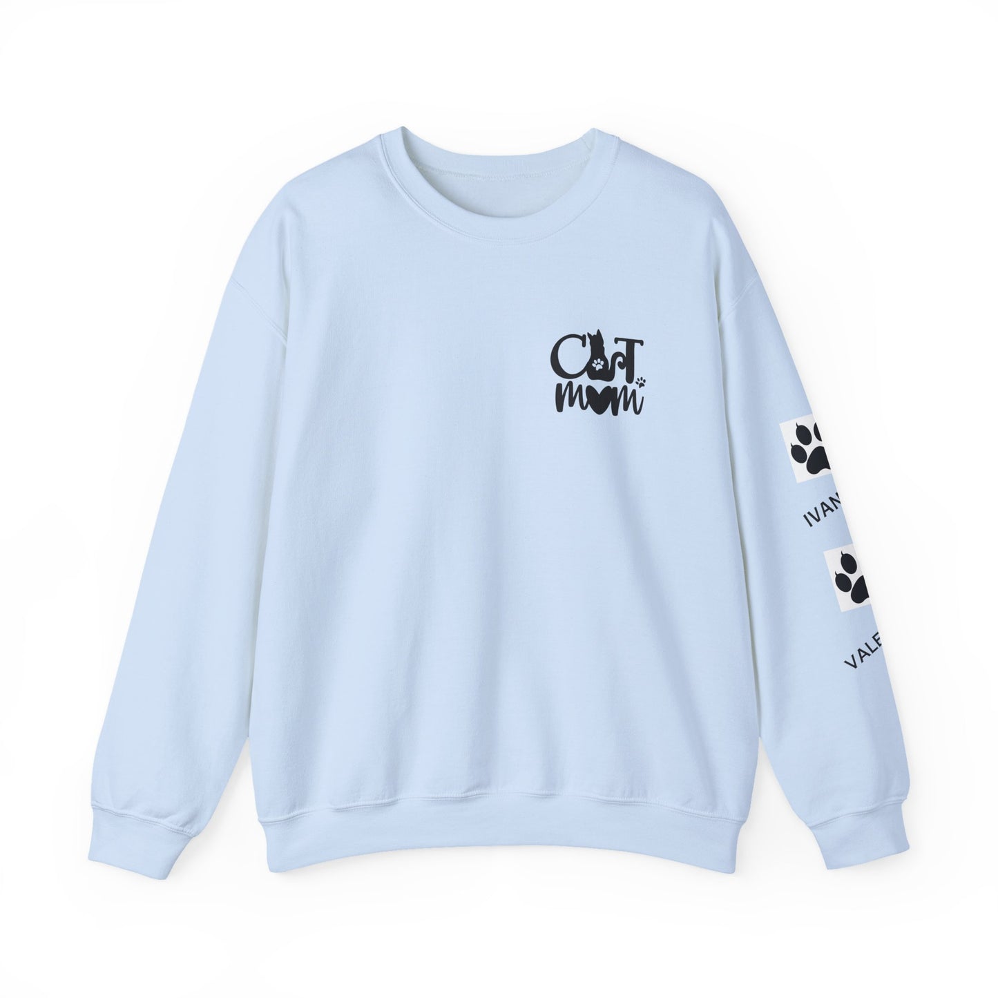 Custom Cat Mom Crewneck Sweatshirt