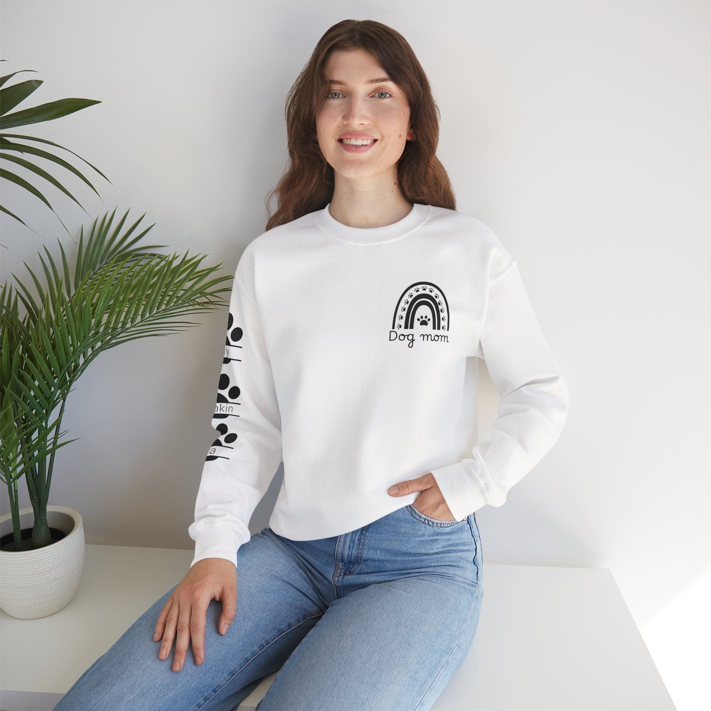 Custom Dog Mom Crewneck Sweatshirt