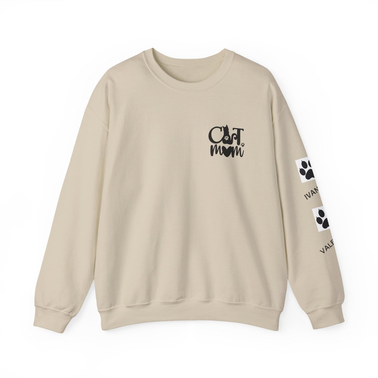 Custom Cat Mom Crewneck Sweatshirt