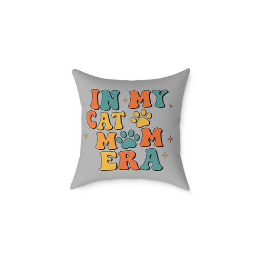 Cat mom era pillow