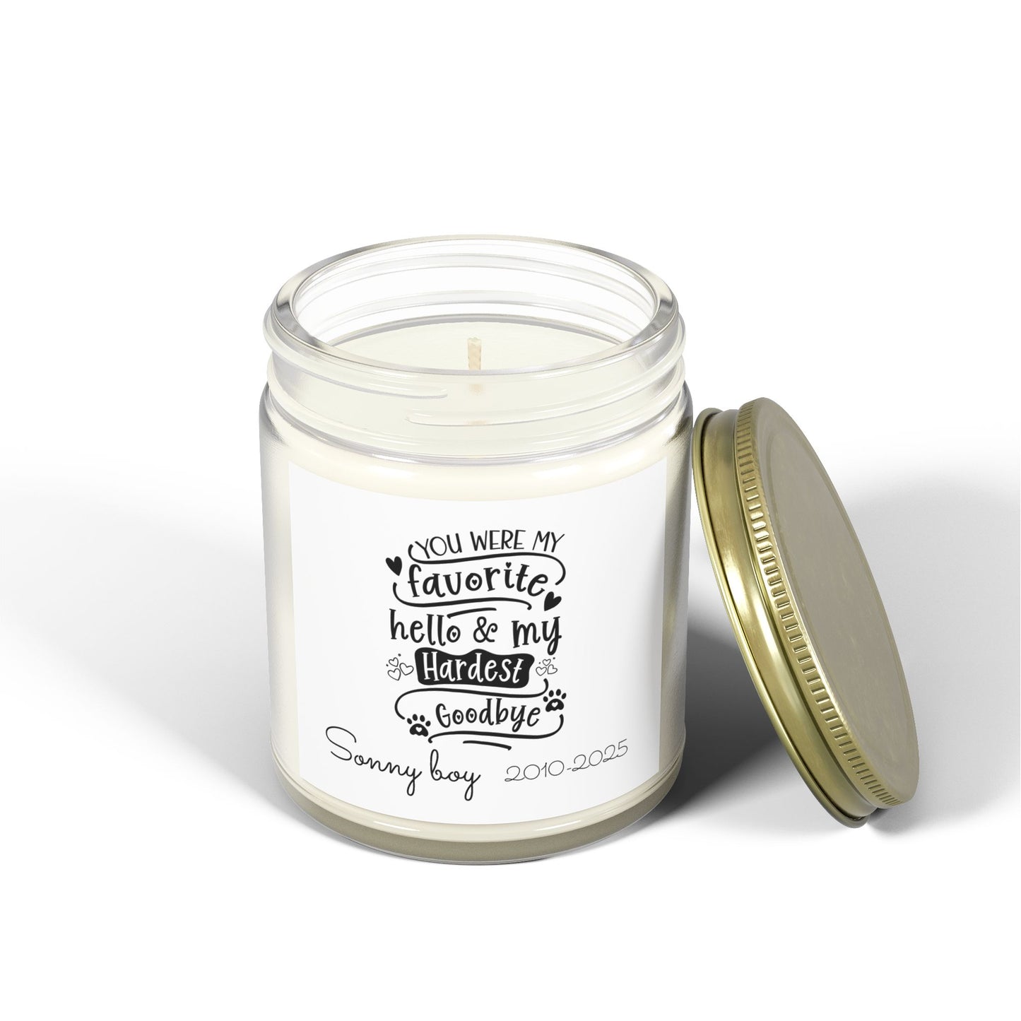 Personalized dog memorial Scented Candles (4oz, 9oz)