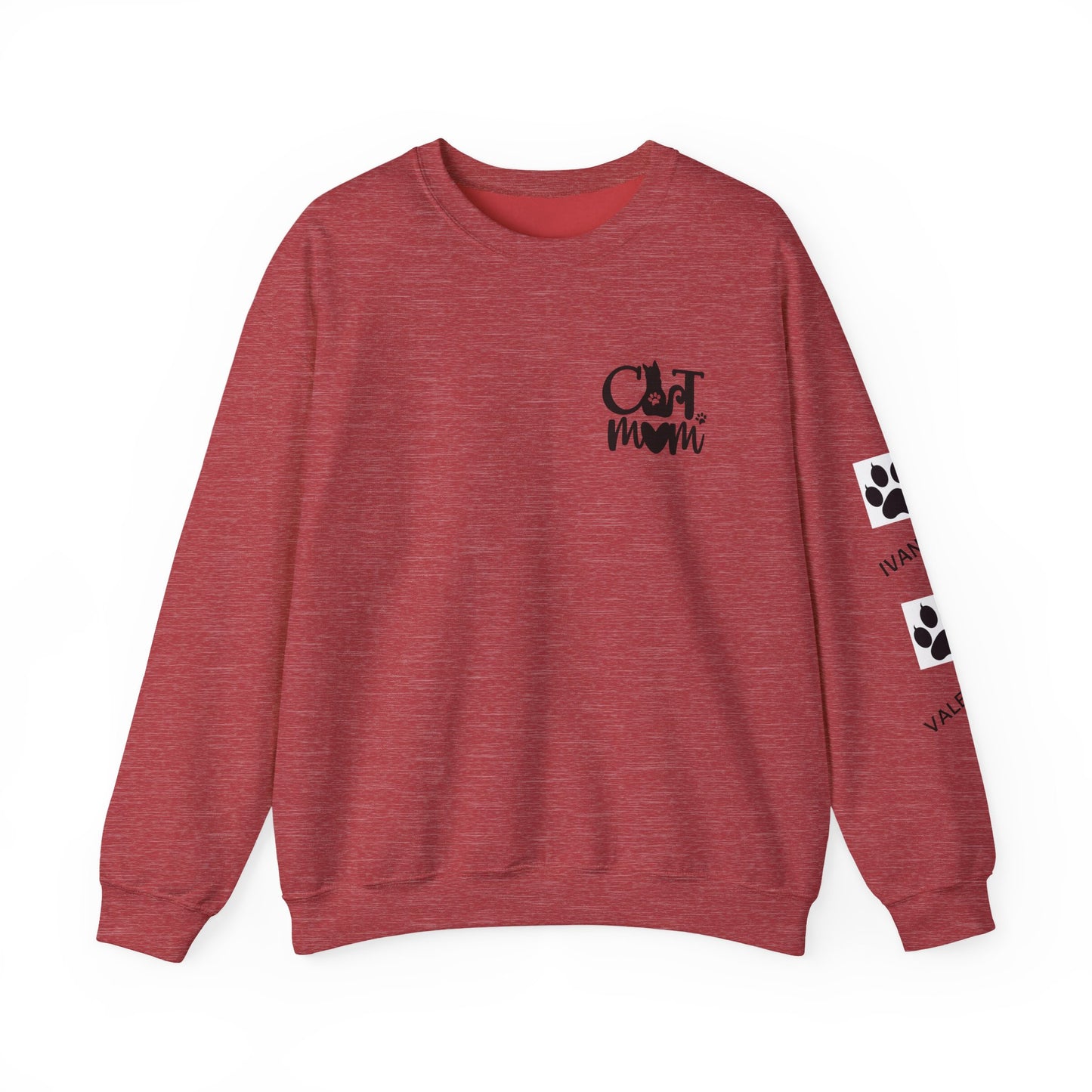 Custom Cat Mom Crewneck Sweatshirt
