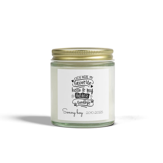 Personalized dog memorial Scented Candles (4oz, 9oz)
