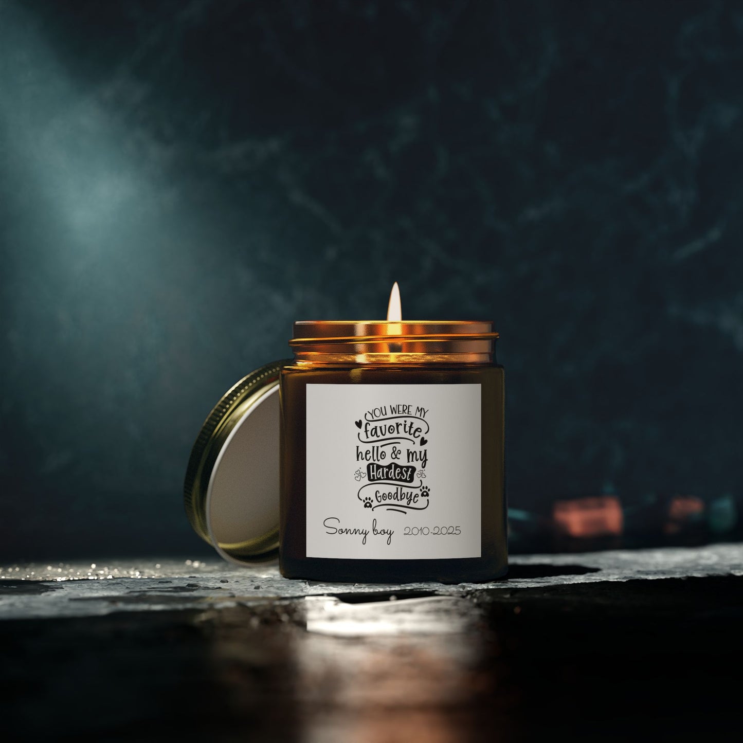 Personalized dog memorial Scented Candles (4oz, 9oz)