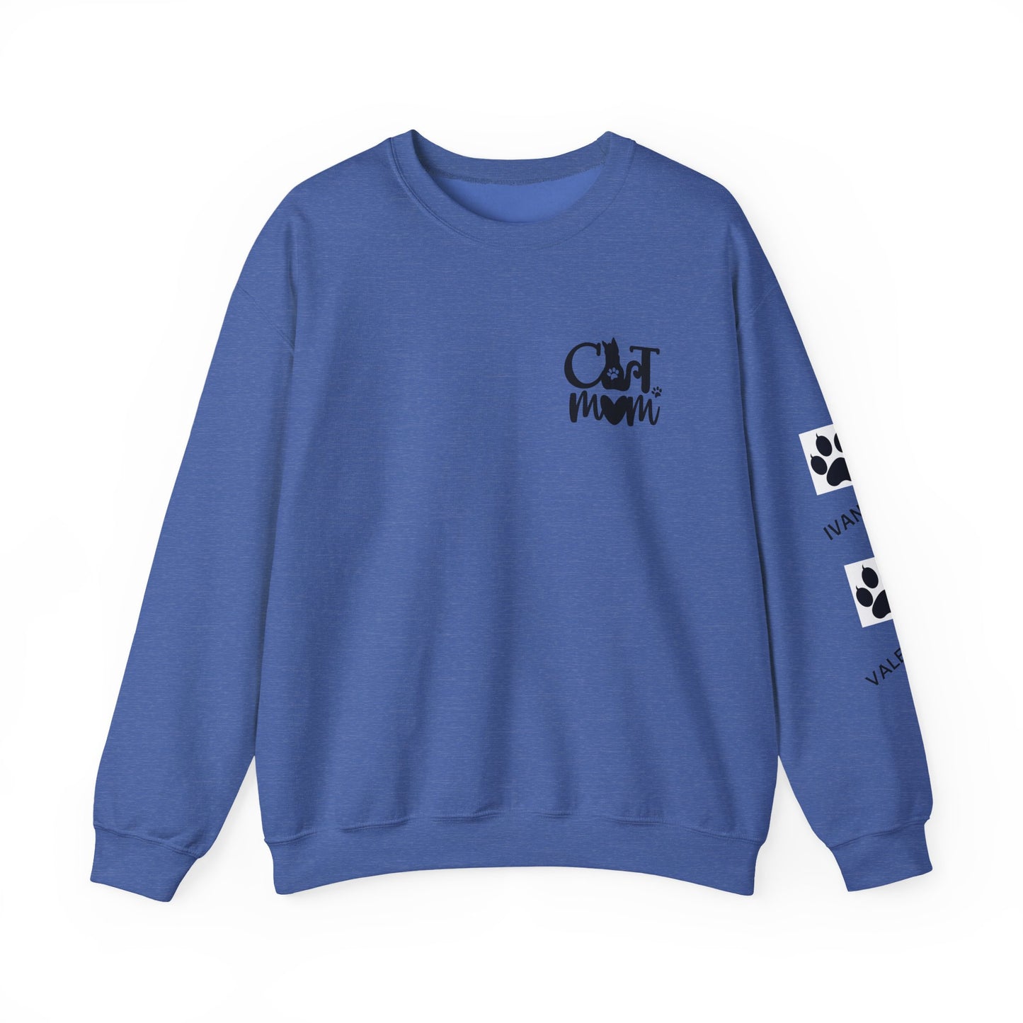 Custom Cat Mom Crewneck Sweatshirt