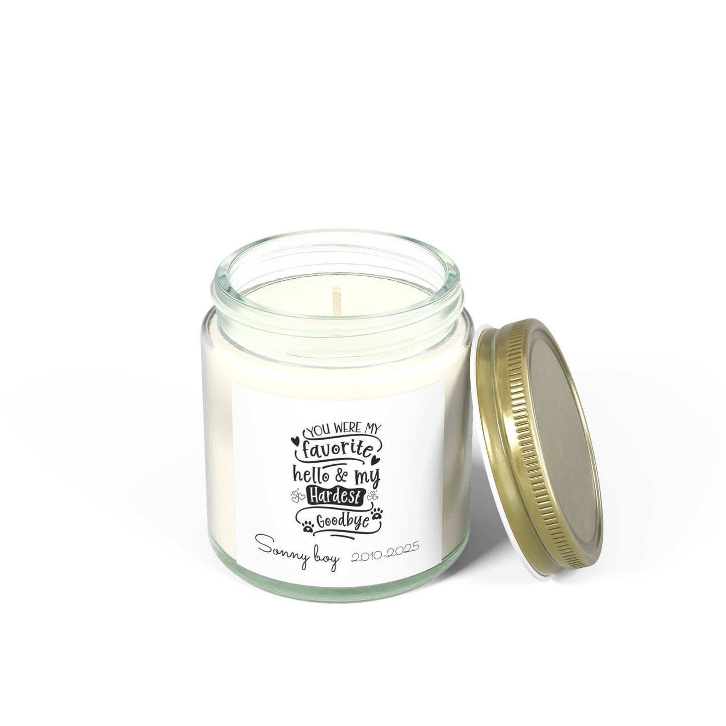 Personalized dog memorial Scented Candles (4oz, 9oz)